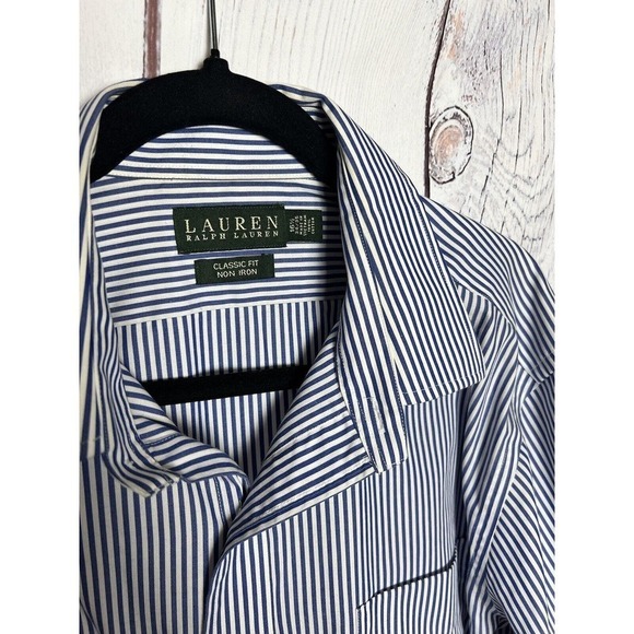 Lauren Ralph Lauren Classic Fit Men’s Pin Striped Button Up Shirt Size: 16.5 - Picture 5 of 7
